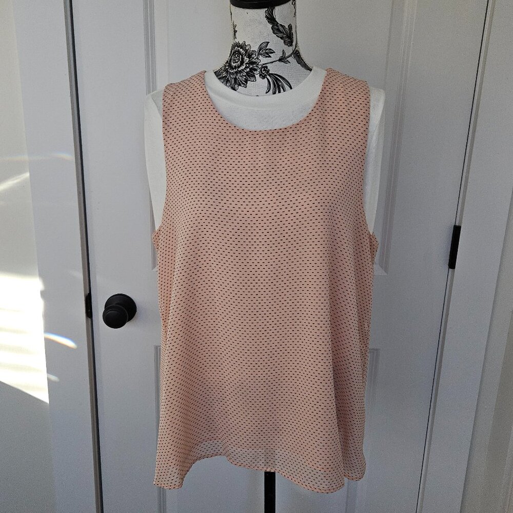 Pleione Sleeveless Double Layer Woven Blouse | L